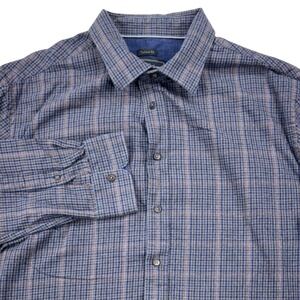 Jos. A Bank Reserve Men's XL Cashmere Cotton Button Up Flannel Plaid Preppy